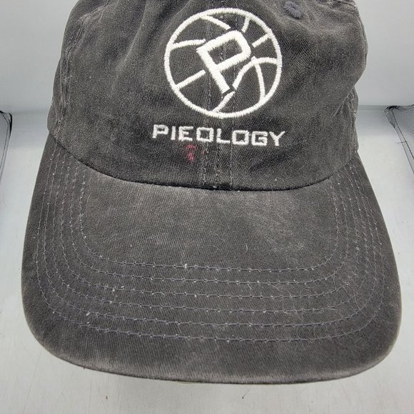 Pieology Hat Adult Adjustable Comfort Black Logo Baseball Cap Employee Uniform - Picture 5 of 9